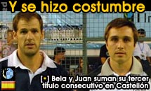 Juan y Bela consiguen su tercer título consecutivo en Castellon